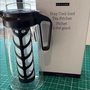 Epicure Black Stay Cool Iced Tea Pitcher